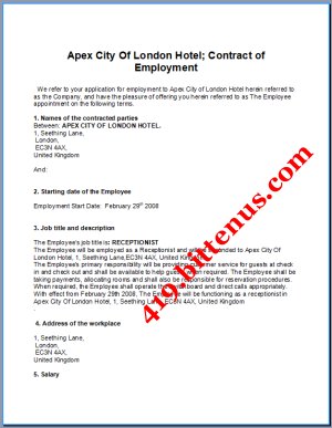 Apex employment contract